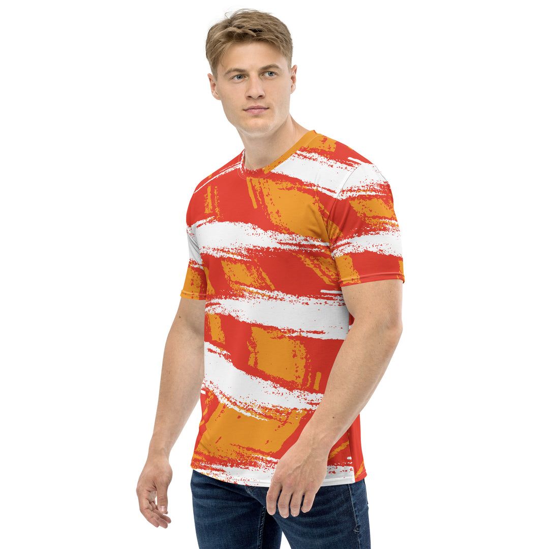 Premium Men's Jersey - White-Orange Strike