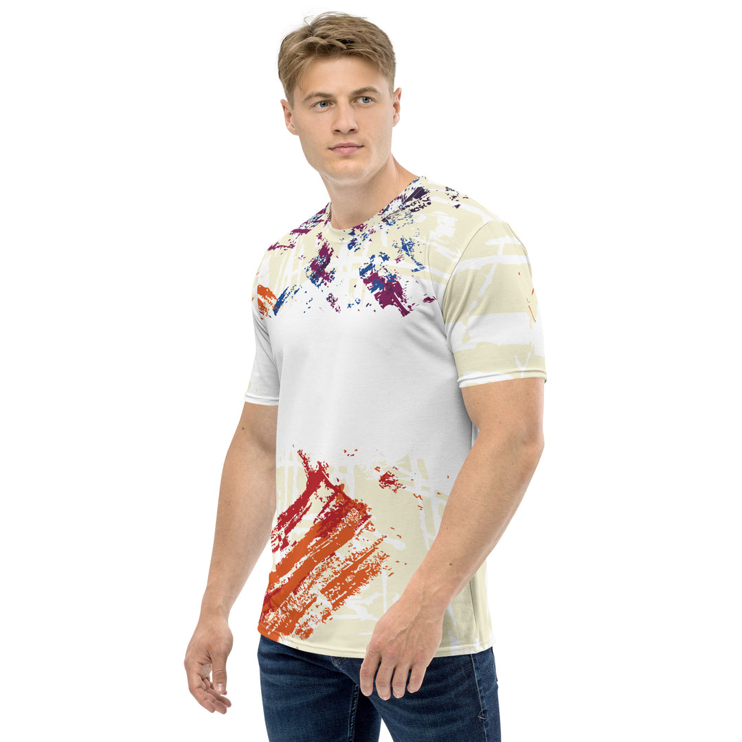 Premium Men's Jersey - White-Orange Stains