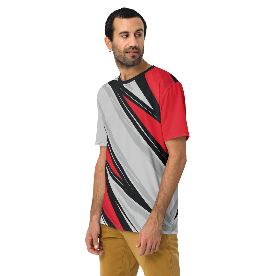 Premium Men's Jersey - Red-Grey Flash