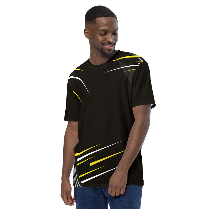 Premium Men's Jersey - Black-Yellow Pin