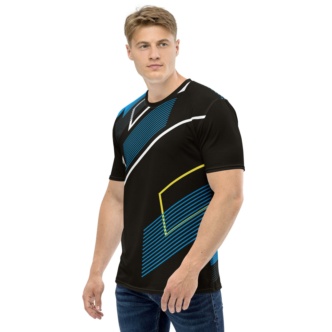 Premium Men's Jersey - Black-Blue Format