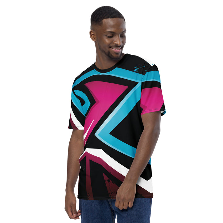 Premium Men's Jersey - Blue-Pink Star