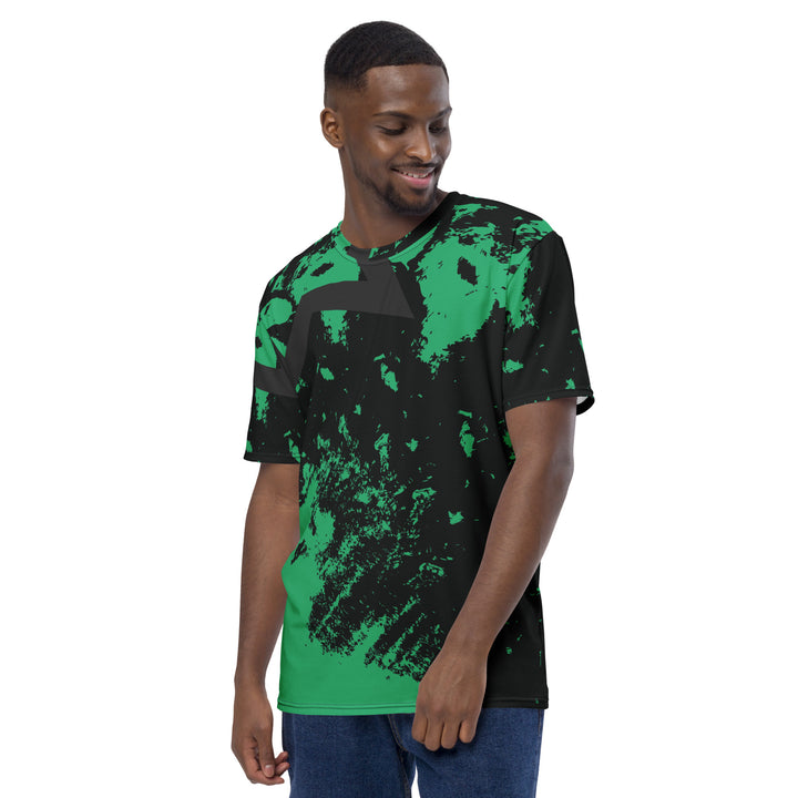 Premium Men's Jersey - Black-Green Scene