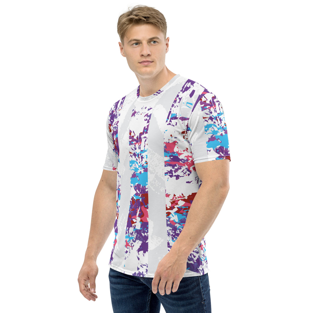 Premium Men's Jersey - White-Purple Bar