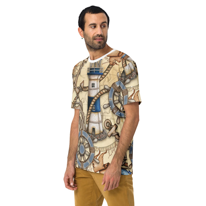 Premium Men's Jersey - Beige Lighthouse