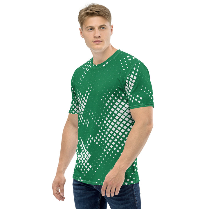 Premium Men's Jersey - Green-White Pixel