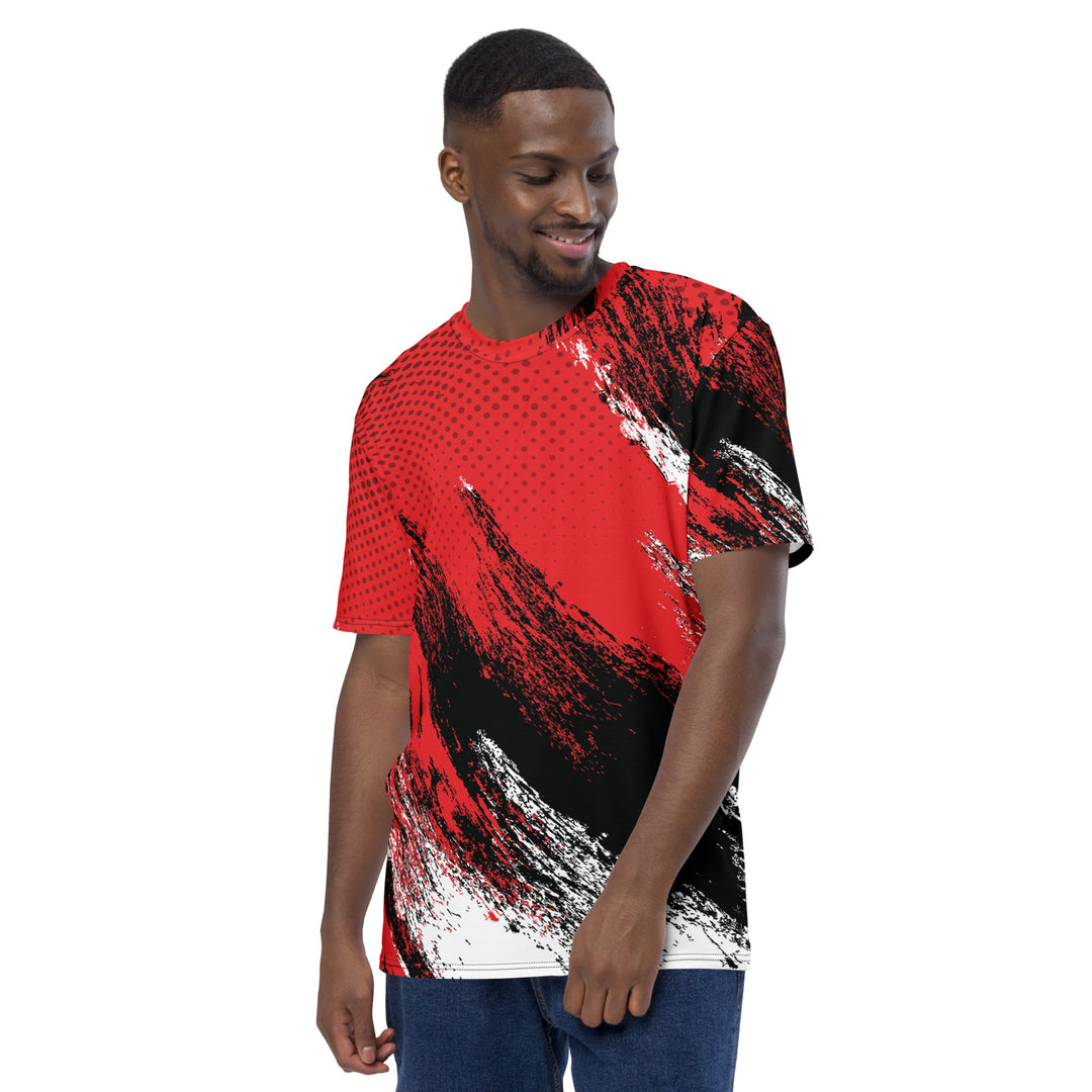 Premium Men's Jersey - Red-Black Brush