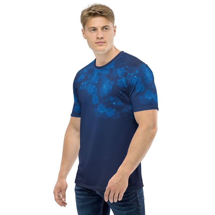 Premium Men's Jersey - Blue Hexagon