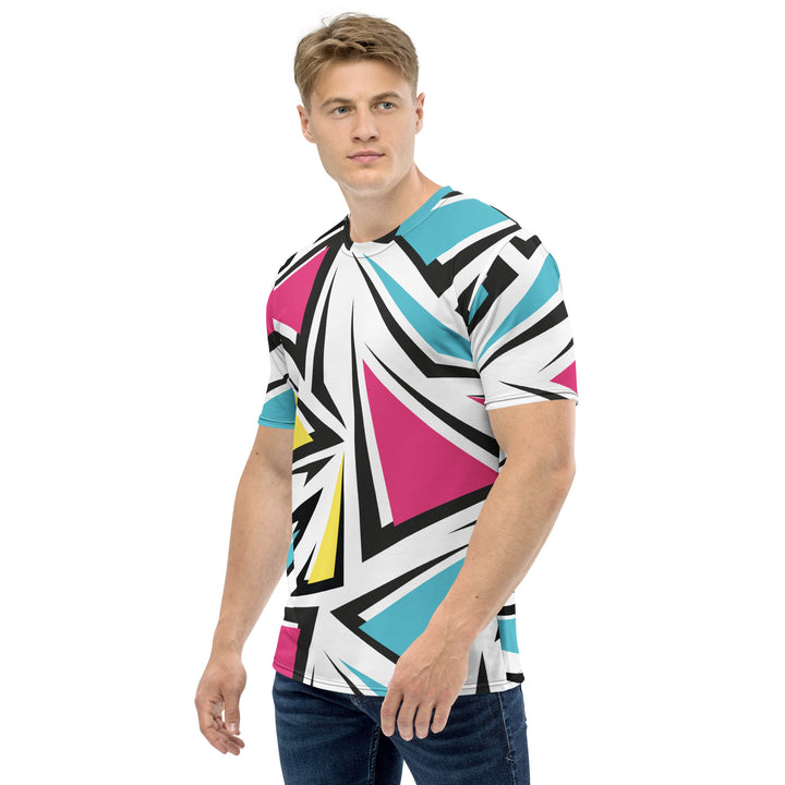 Premium Men's Jersey - White-Pink Tiles