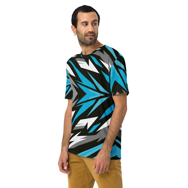 Premium Men's Jersey - Black-Turquoise Blast