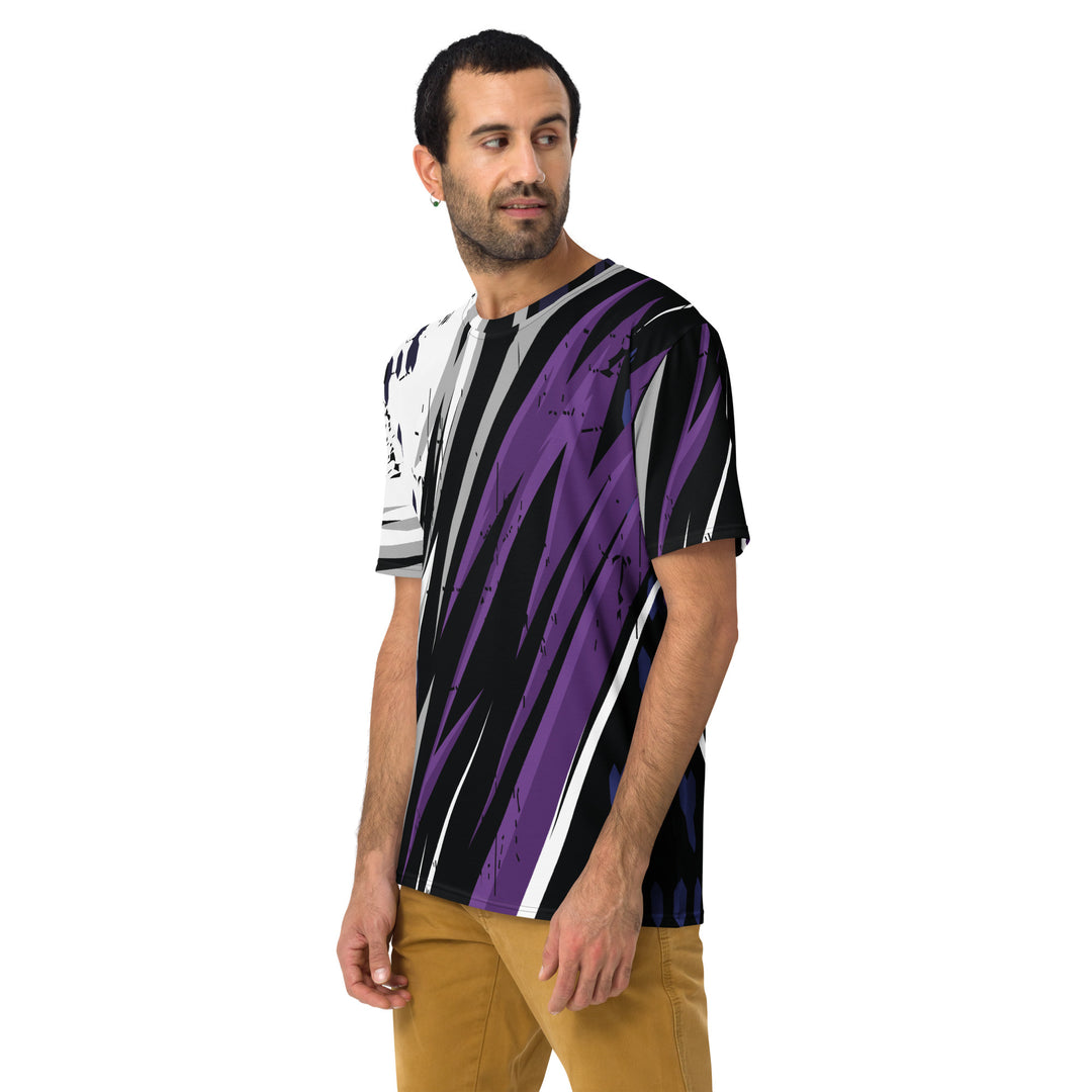 Premium Men's Jersey - Black-Purple Cut