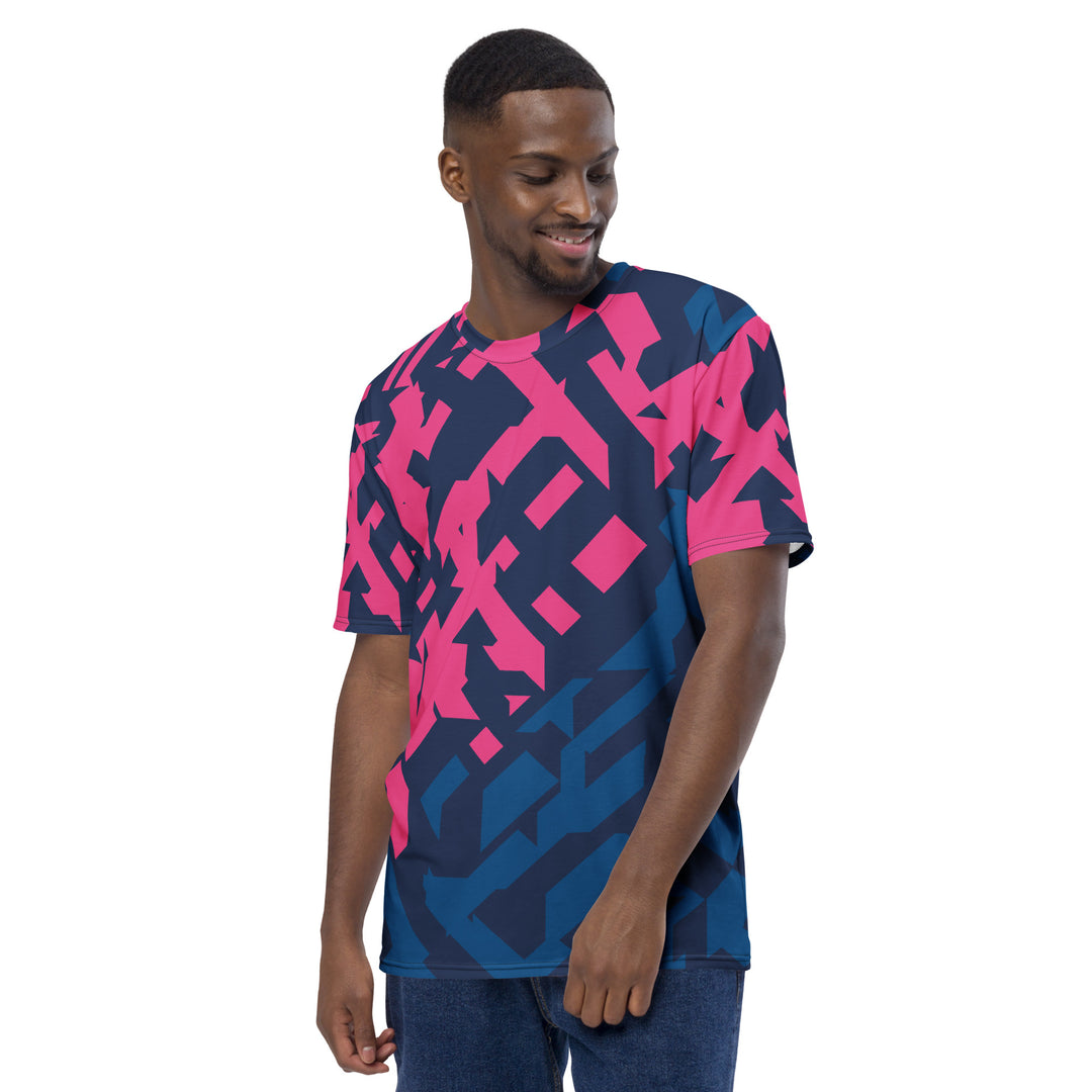 Premium Men's Jersey - Blue-Pink Maze