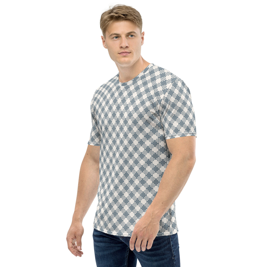 Premium Men's Jersey - White-Green Lattice