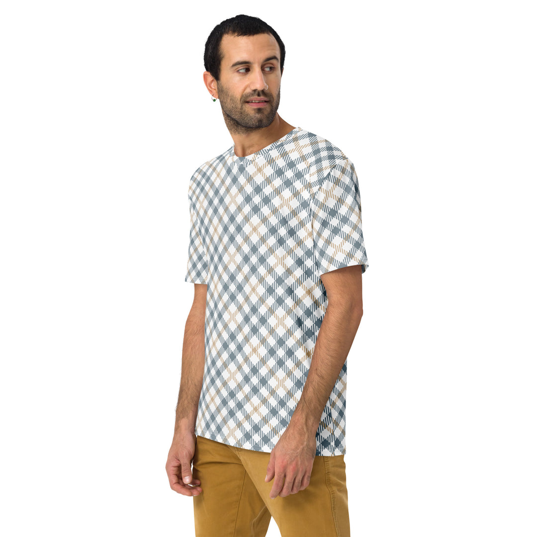 Premium Men's Jersey - Beige-Yellow Lattice