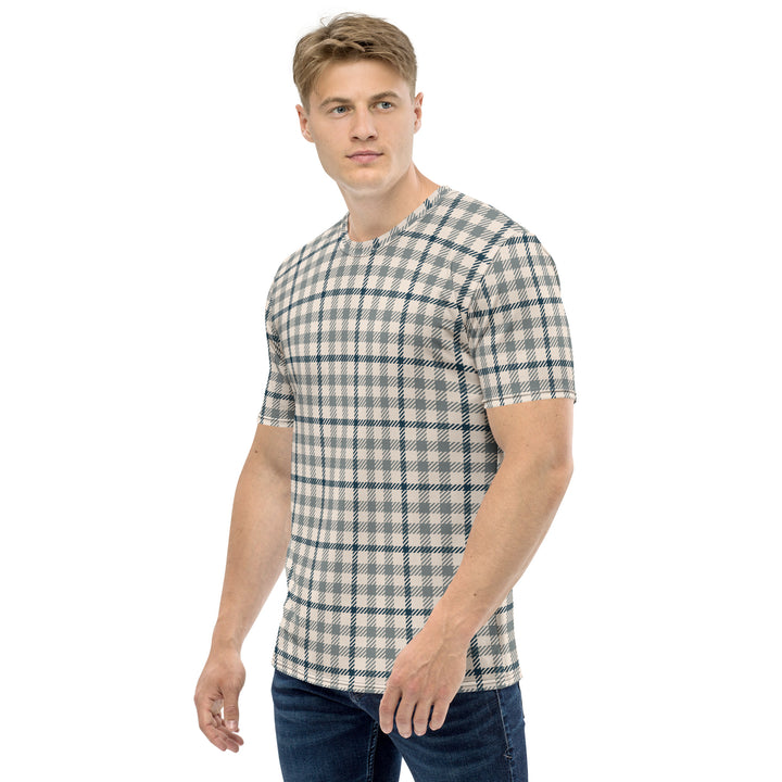 Premium Men's Jersey - Beige-Green Lattice