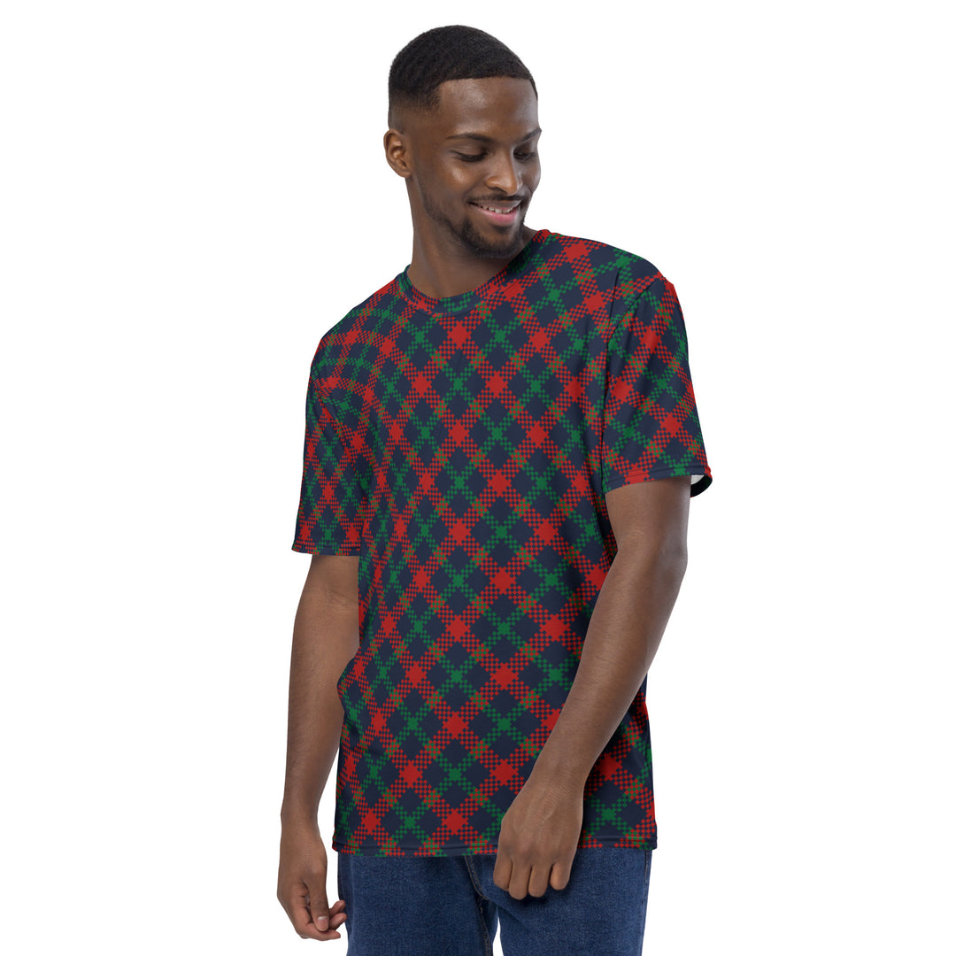 Premium Men's Jersey - Blue-Red Tartan