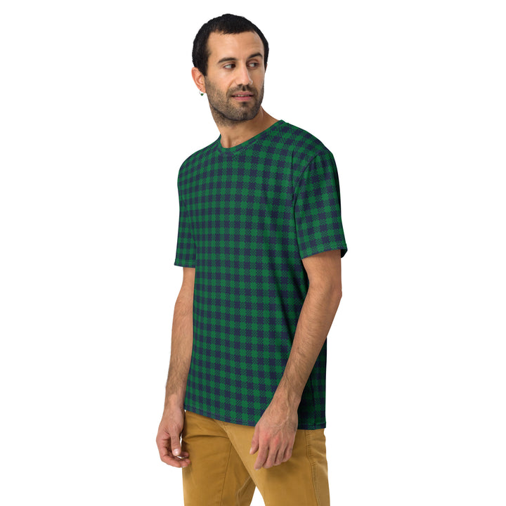 Premium Men's Jersey - Green-Blue Tartan