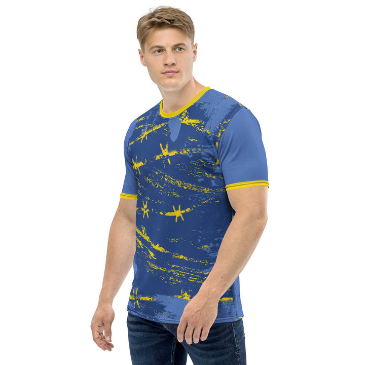 Premium Men's Jersey - Blue-Yellow Chain