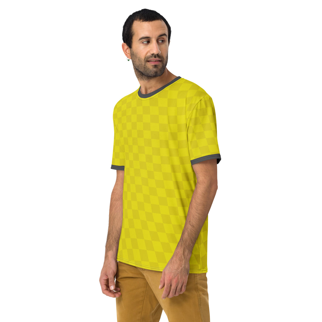 Premium Men's Jersey - Yellow-Grey Banner