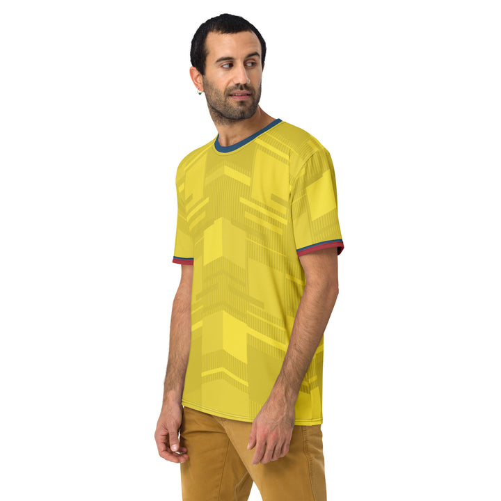 Premium Men's Jersey - Yellow-Blue Tower