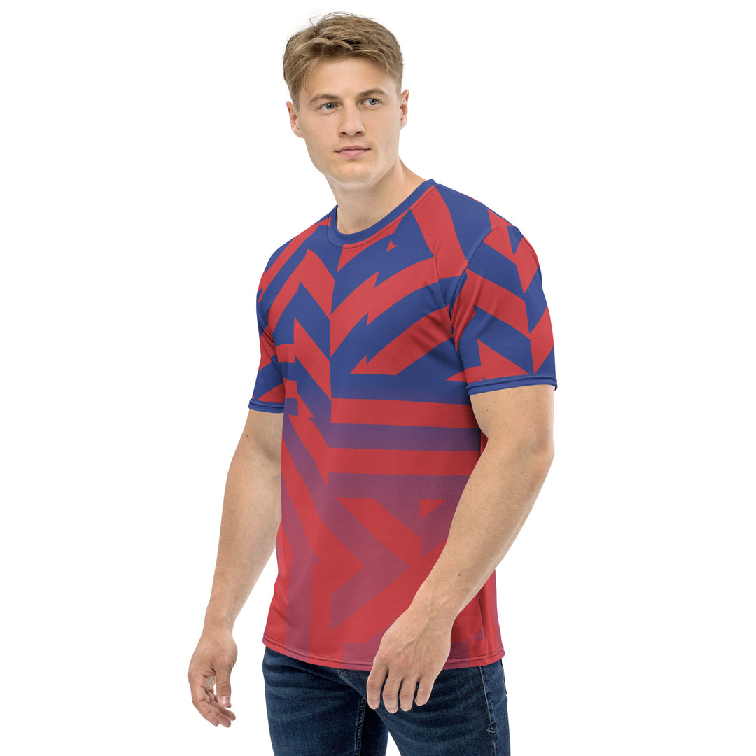 Premium Men's Jersey - Red-Blue Edge