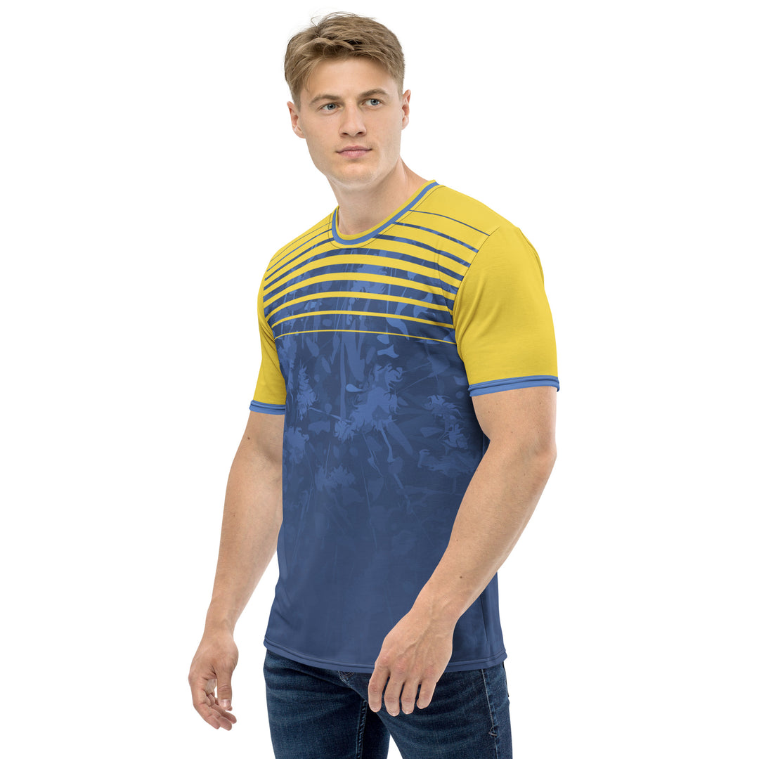 Premium Men's Jersey - Blue-Yellow Deep