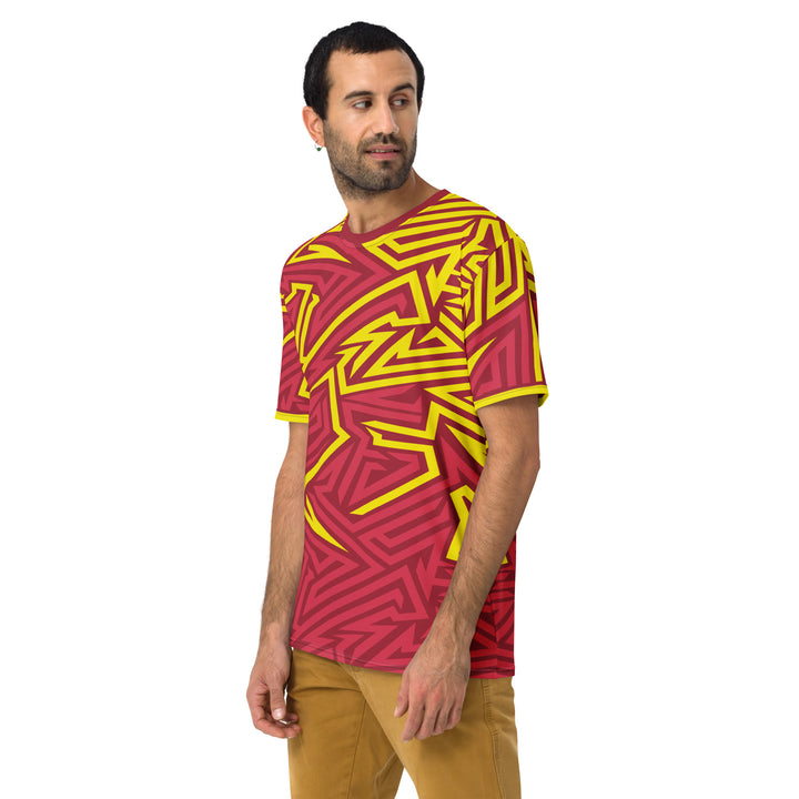 Premium Men's Jersey - Red-Yellow Maze