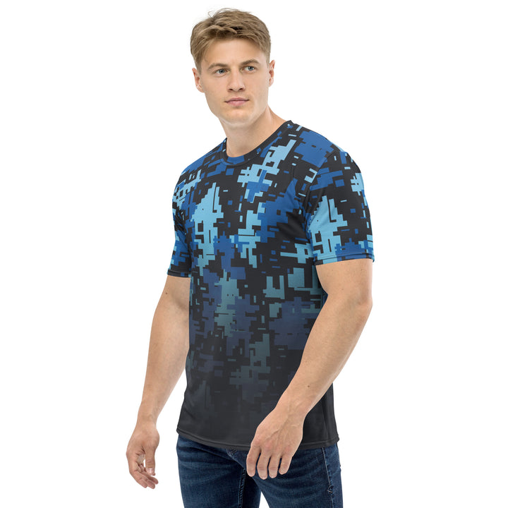 Premium Men's Jersey - Black-Blue Digital