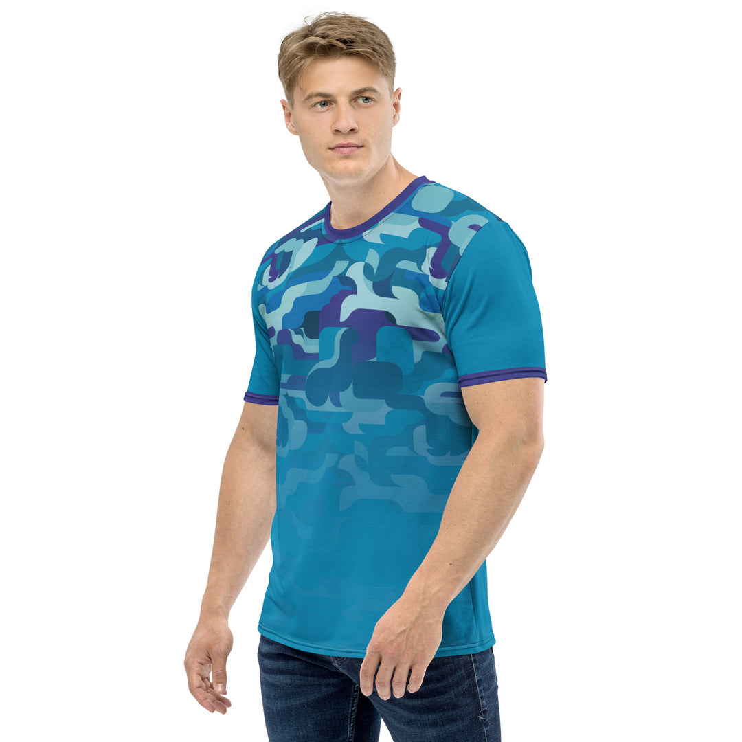 Premium Men's Jersey - Blue-Purple Aqua