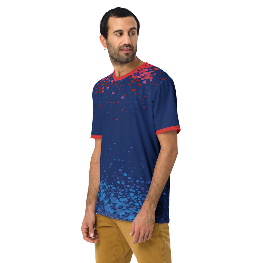 Premium Men's Jersey - Blue-Red Bubble