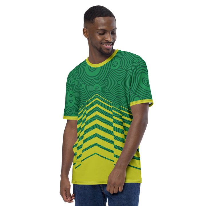 Premium Men's Jersey - Green-Yellow Hypnosis