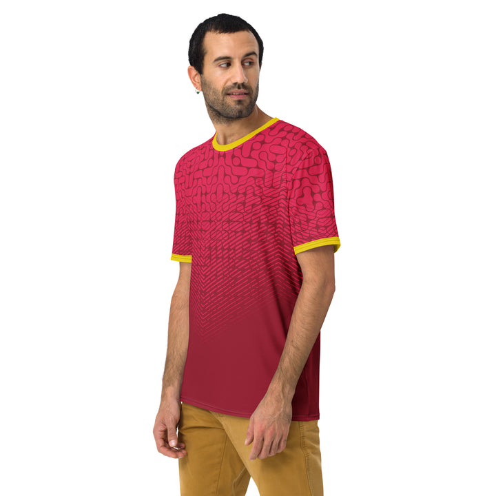 Premium Men's Jersey - Red-Yellow Arc