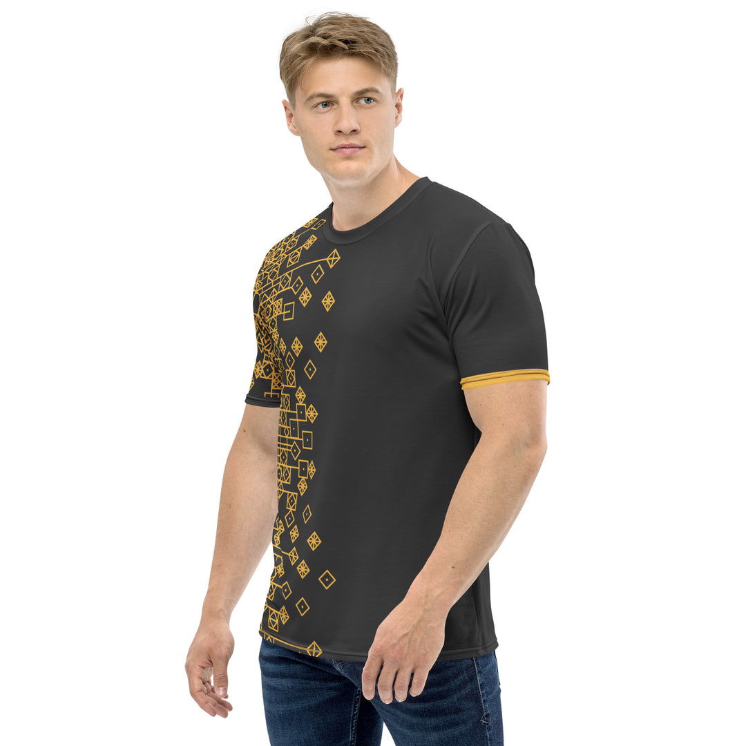 Premium Men's Jersey - Grey-Yellow Cosmic