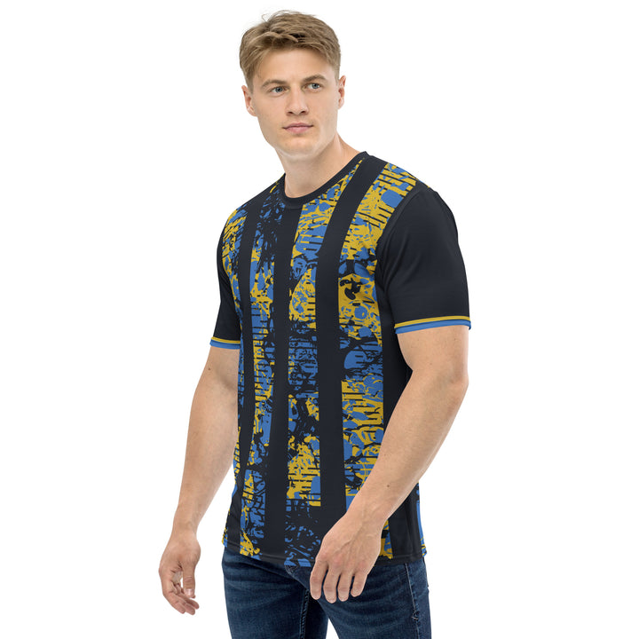 Premium Men's Jersey - Black-Blue Pillar