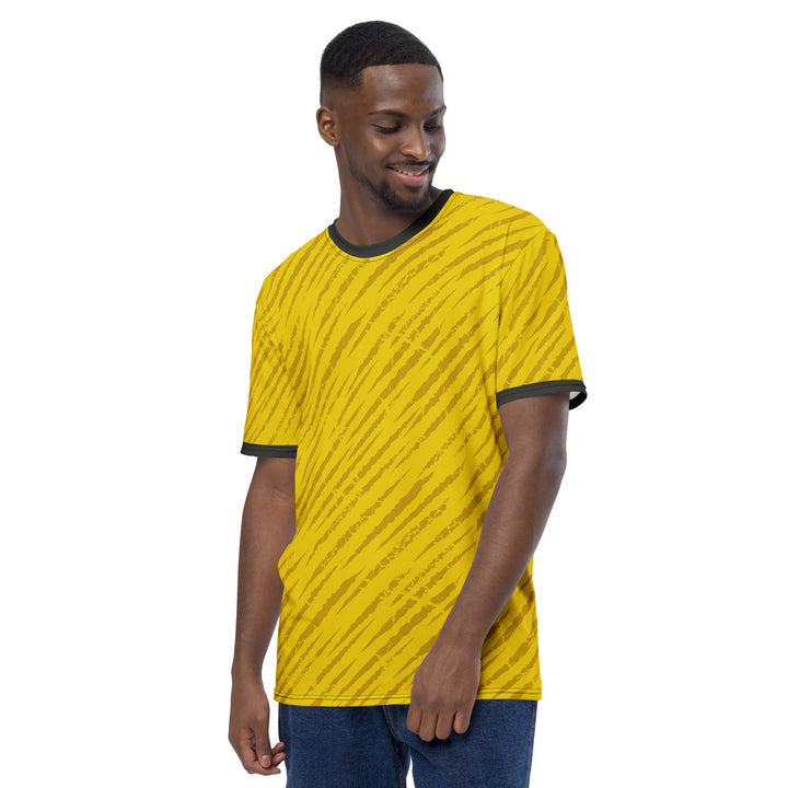 Premium Men's Jersey - Yellow-Grey Rain