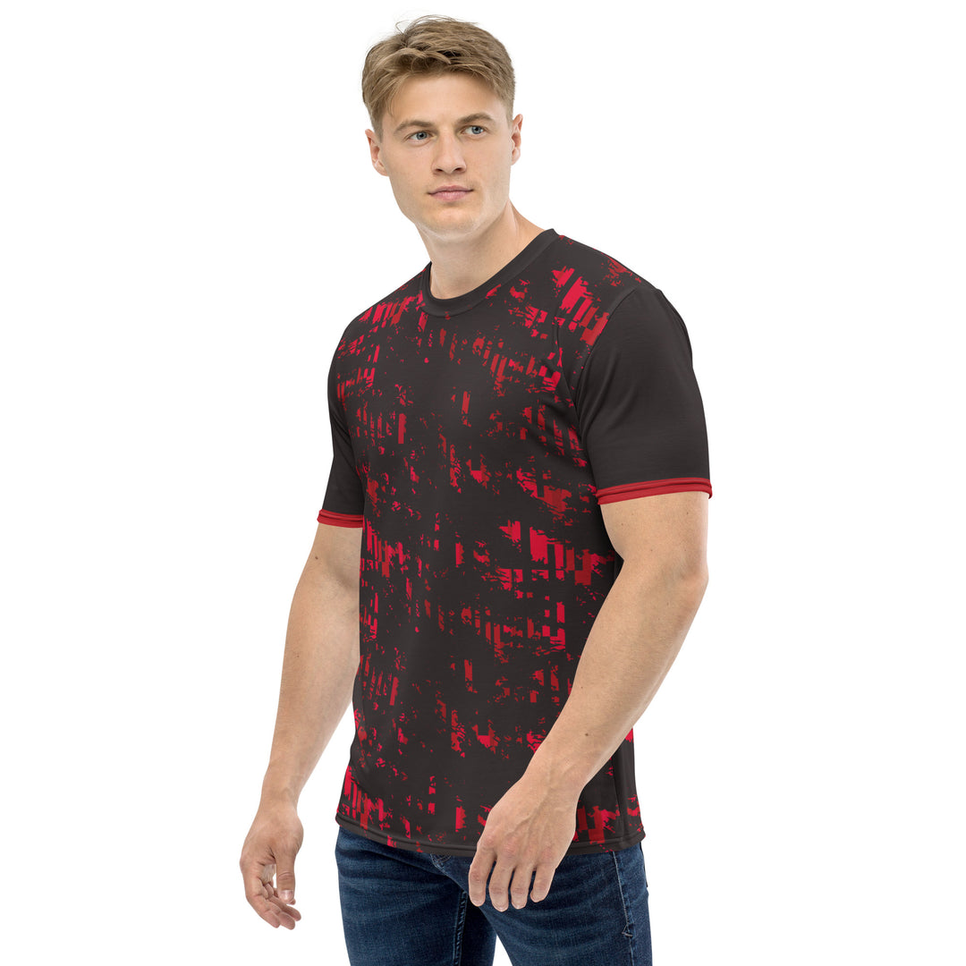 Premium Men's Jersey - Black-Red Fade