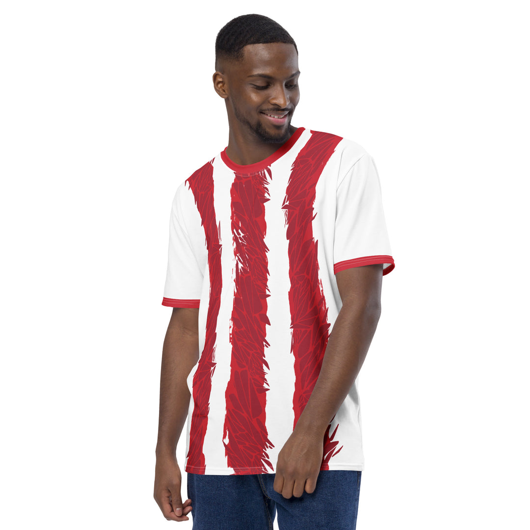 Premium Men's Jersey - White-Red Bar