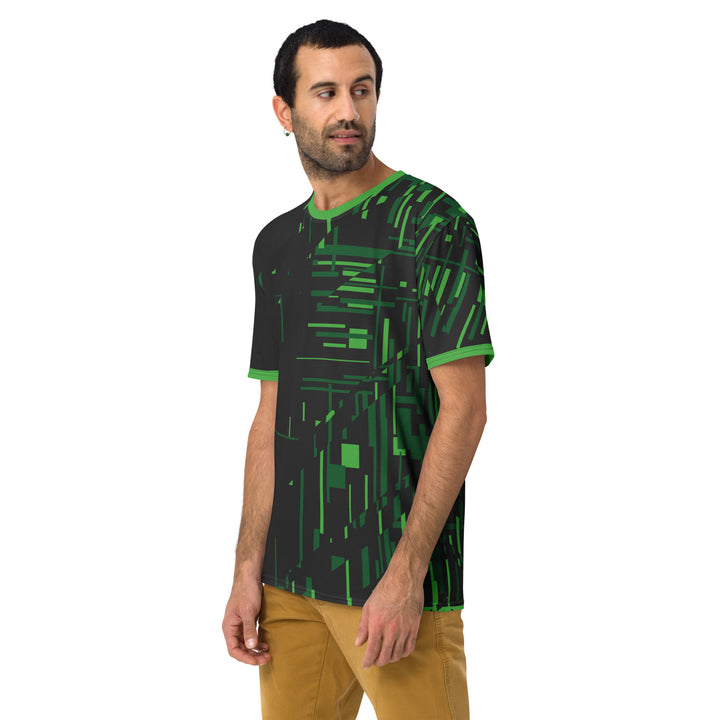 Premium Men's Jersey - Black-Green Fault