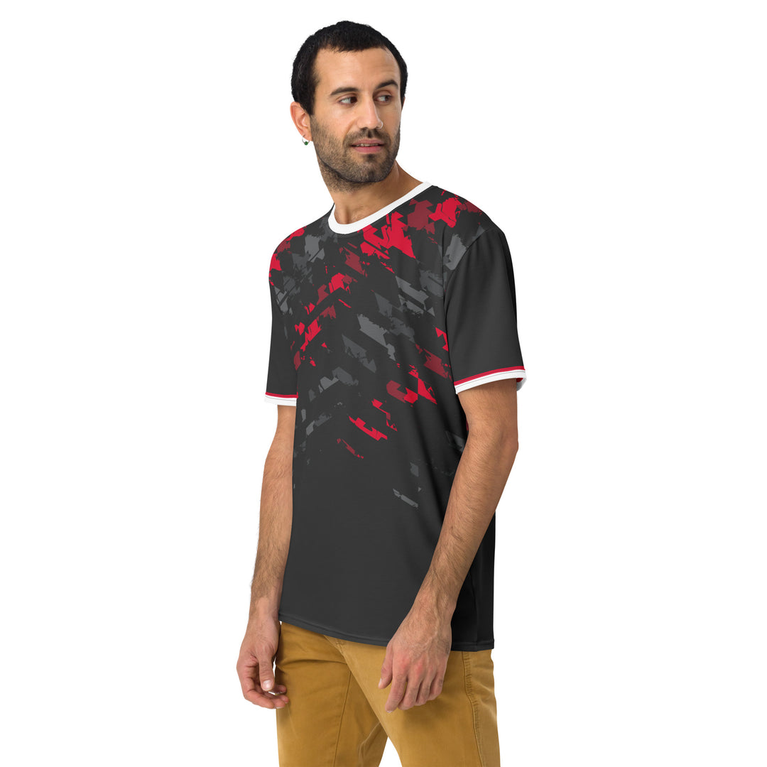 Premium Men's Jersey - Black-Red Copy