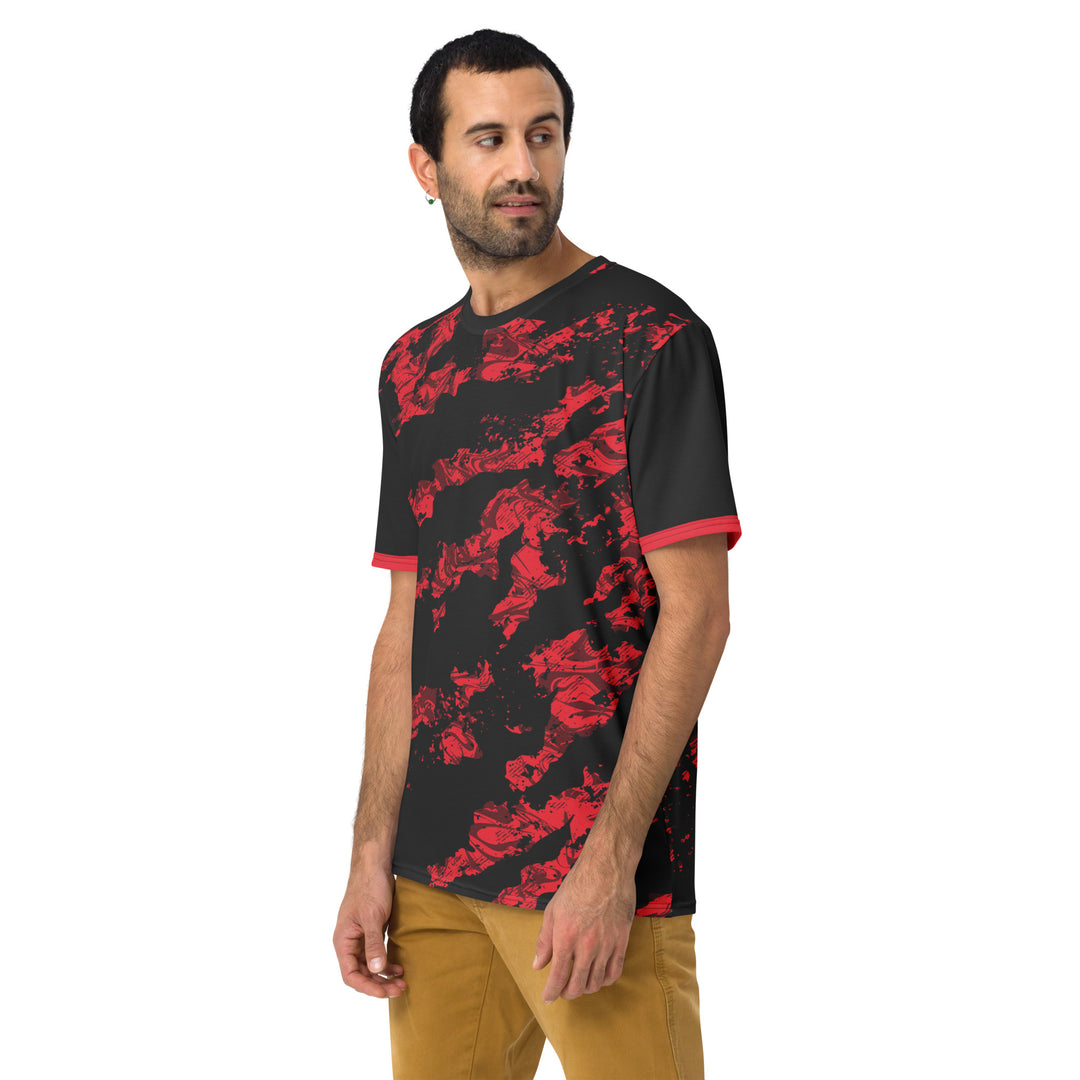 Premium Men's Jersey - Black-Red Flow