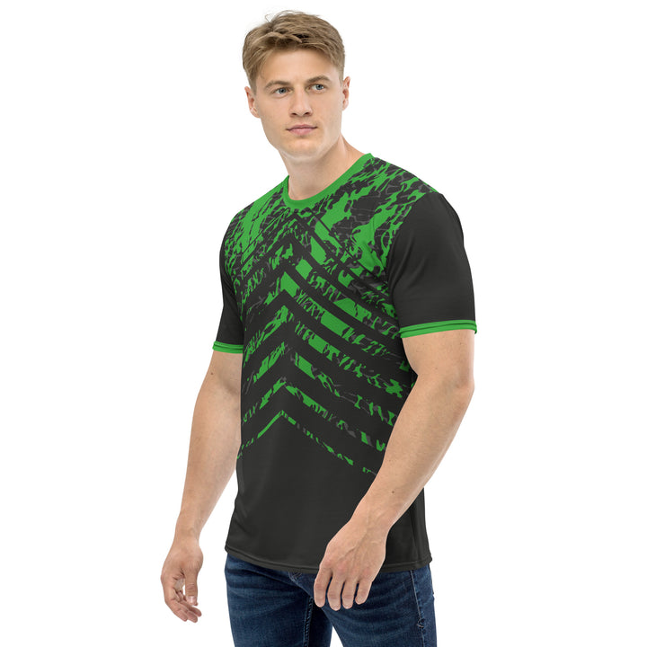 Premium Men's Jersey - Black-Green Fire