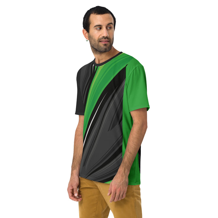 Premium Men's Jersey - Black-Green Stalk