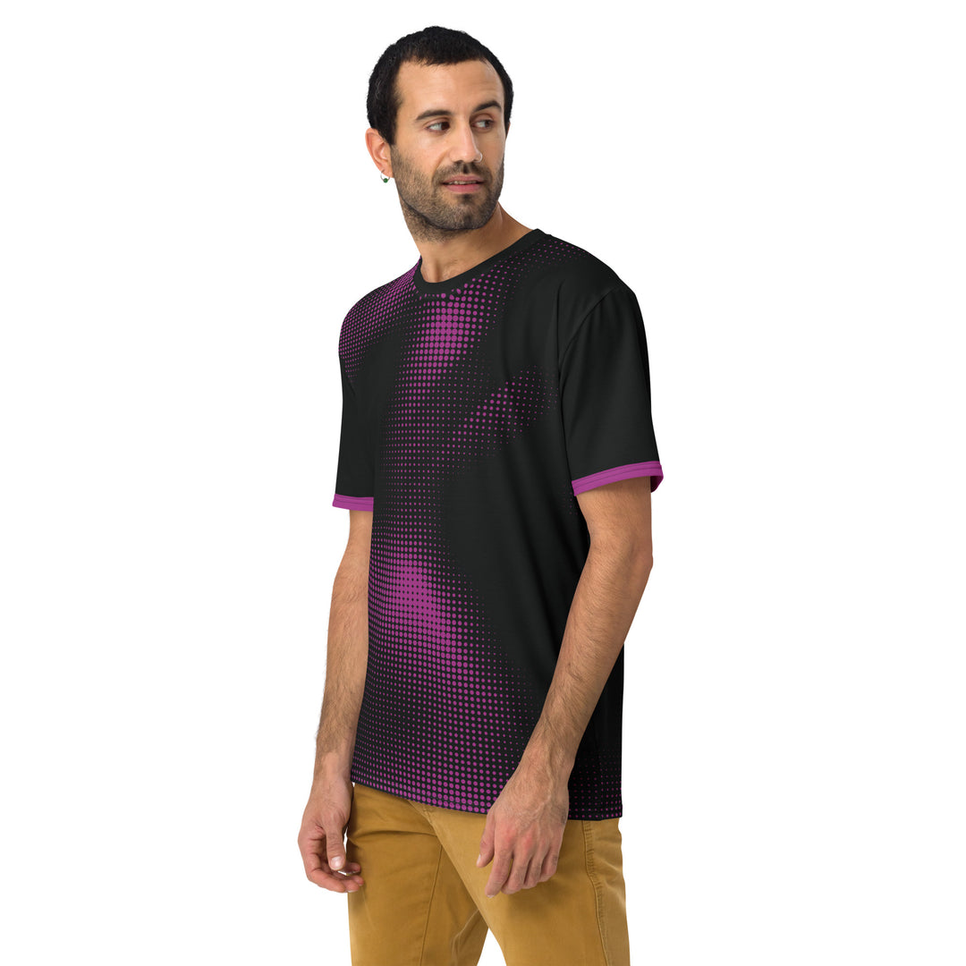 Premium Men's Jersey - Black-Pink Halftone