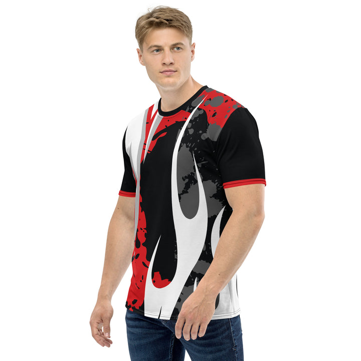 Premium Men's Jersey - Black-Red Tribal