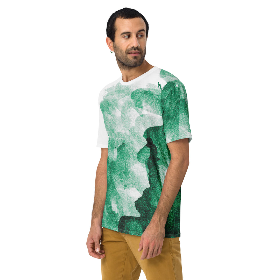 Premium Men's Jersey - Green-White Art