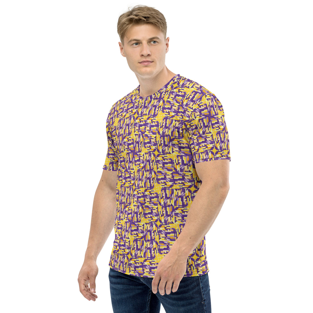 Premium Men's Jersey - Yellow-Purple Deception