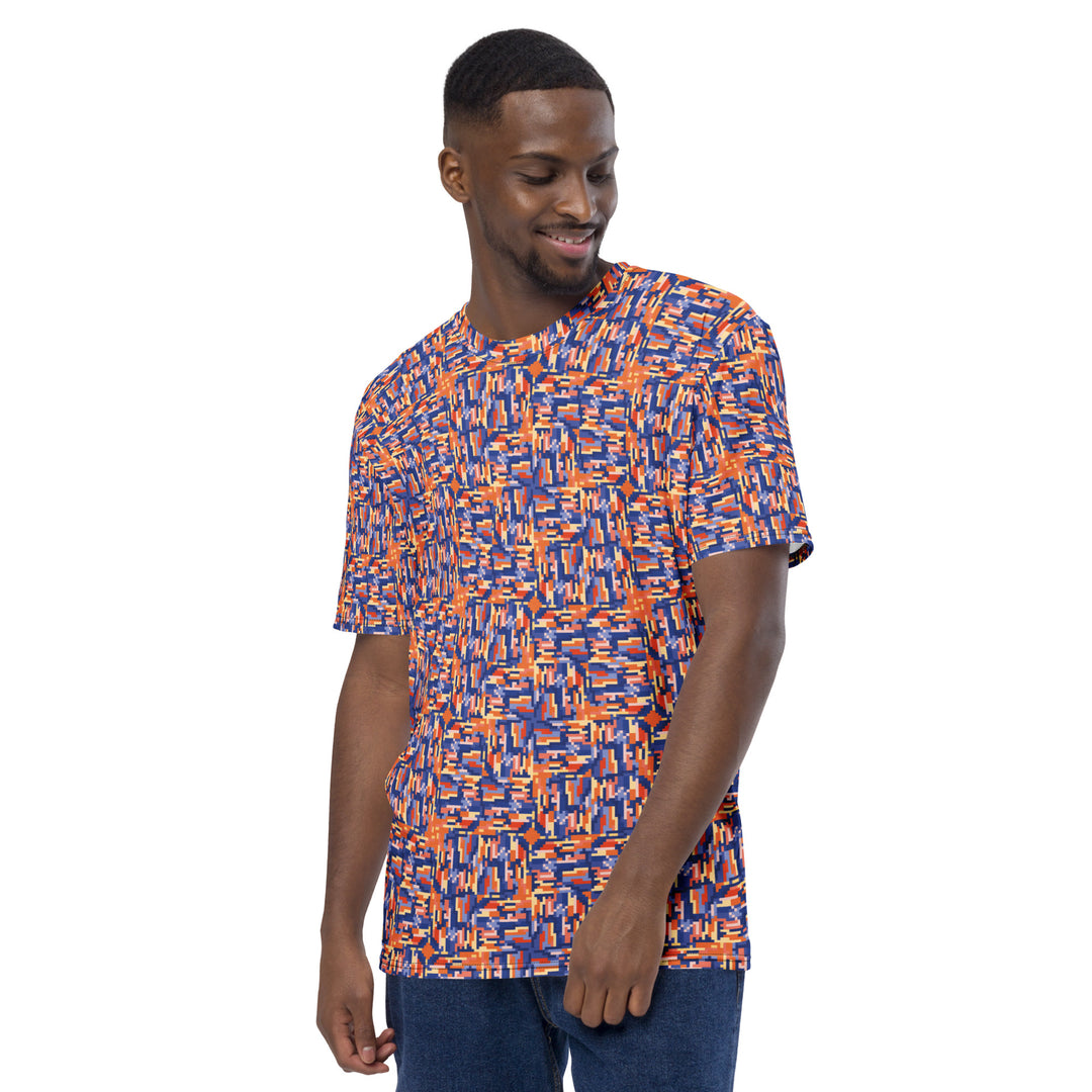 Premium Men's Jersey - Orange-Blue Deception