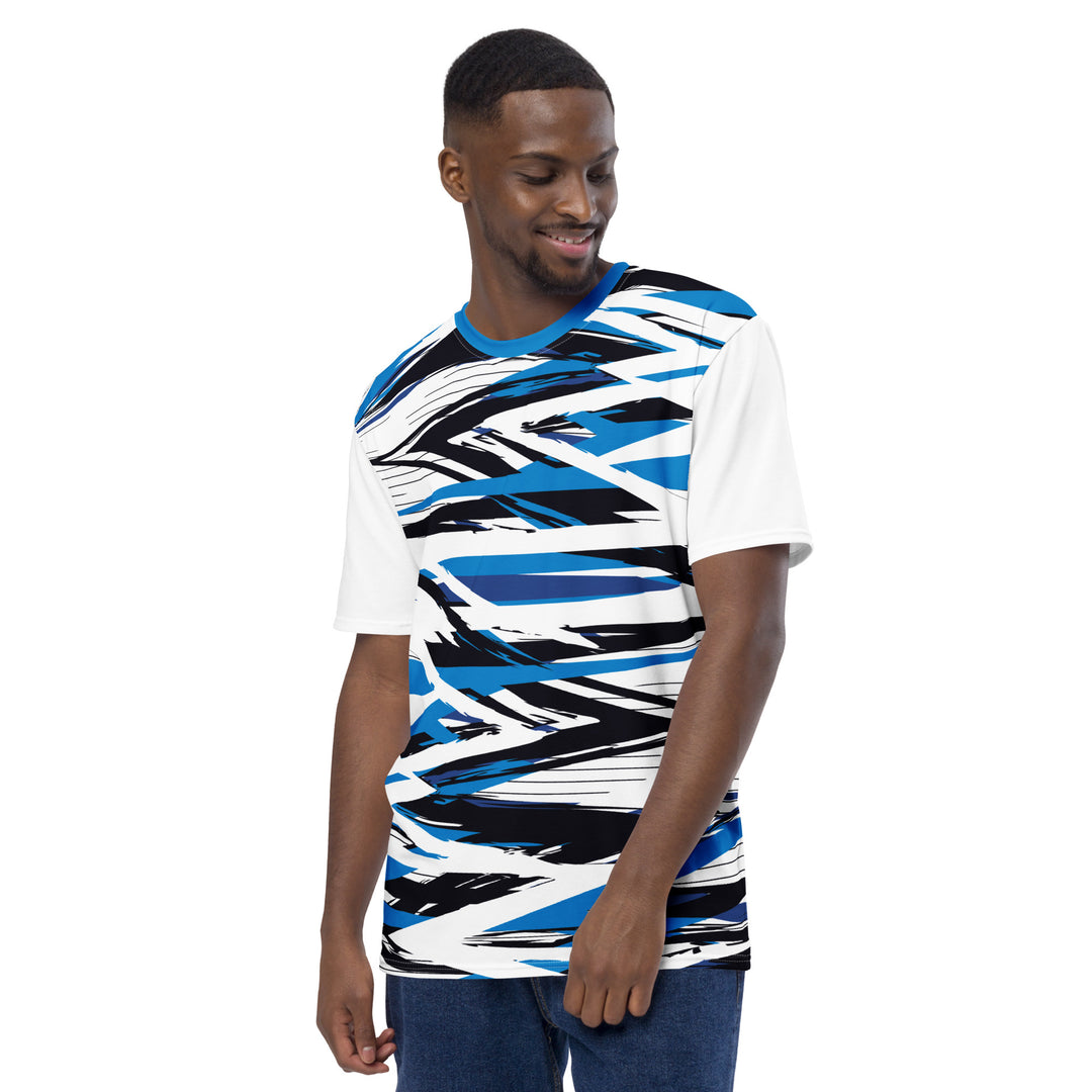 Premium Men's Jersey - White-Blue Criss