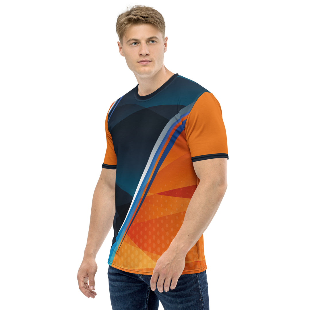 Premium Men's Jersey - Orange-Blue Champ