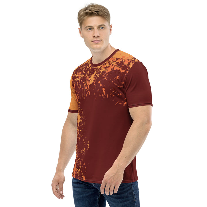 Premium Men's Jersey - Red-Orange Particle